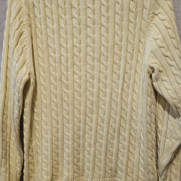 L.L. Bean Cable Knit Sweater Fisherman Core - Picture 4 of 6